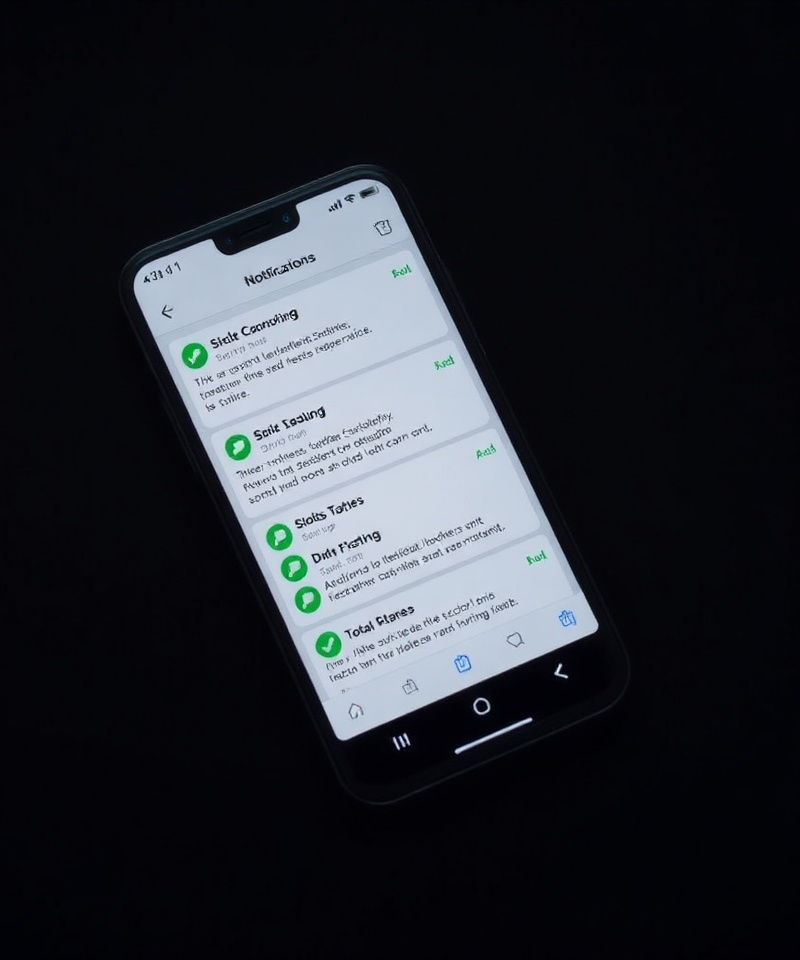 PingSled mobile app showing real-time monitoring alerts and uptime status on a smartphone screen